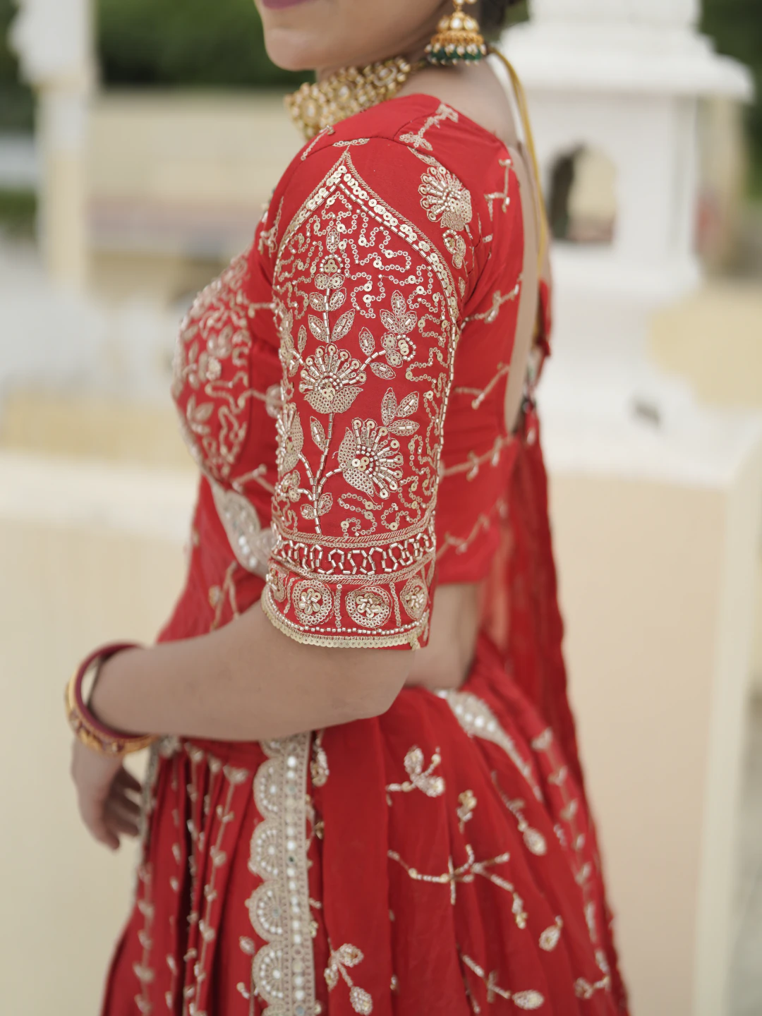 Red Rose Bridal Lehenga Set