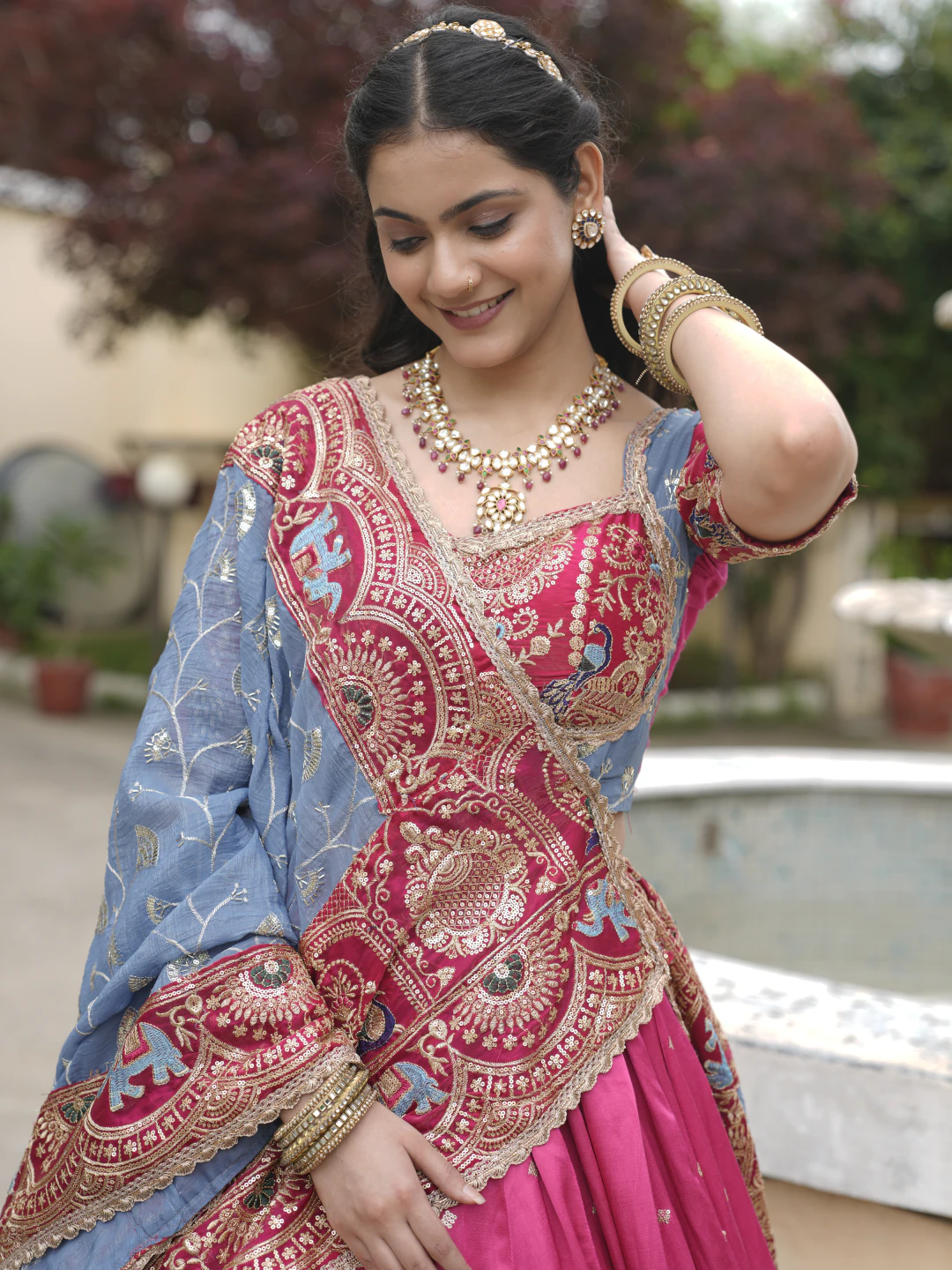 Victoria Pink Bridal Lehenga Set