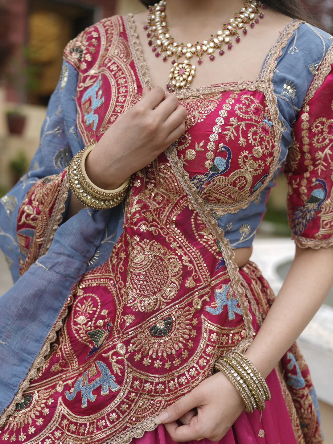 Victoria Pink Bridal Lehenga Set