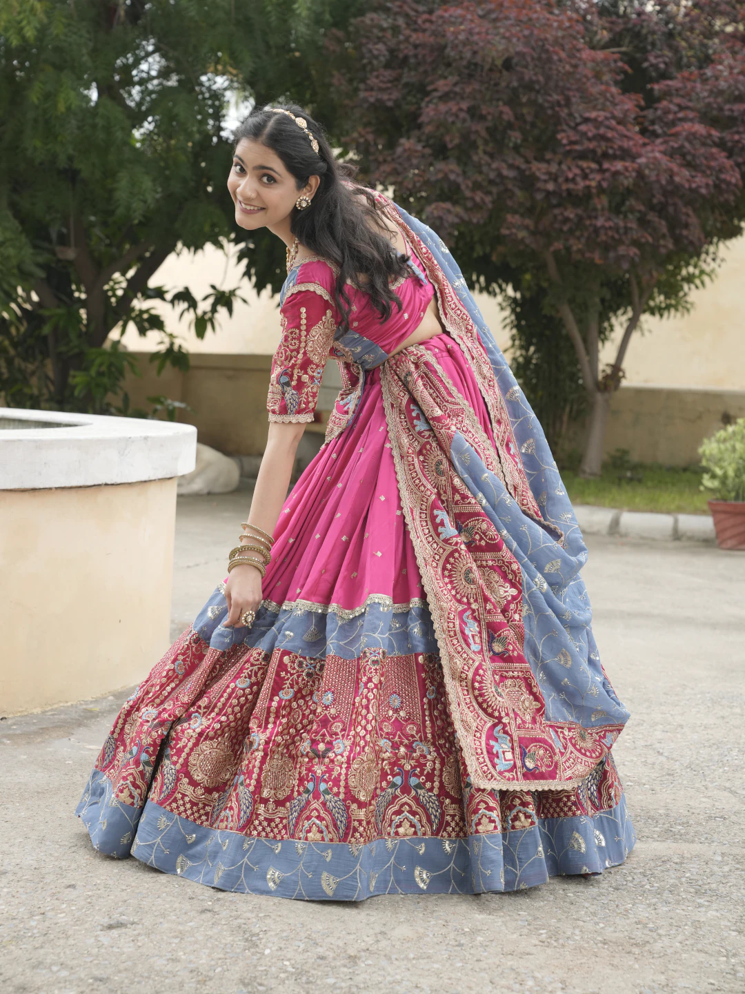 Victoria Pink Bridal Lehenga Set