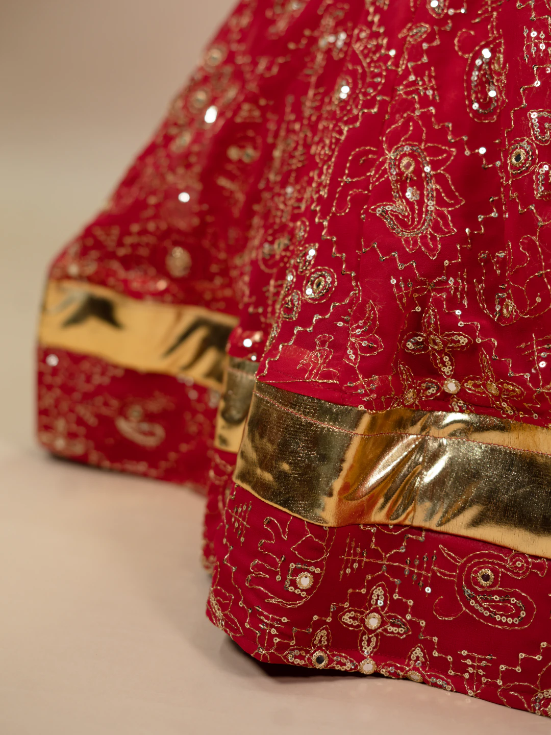 Little Grace Kids Red Lehenga Set