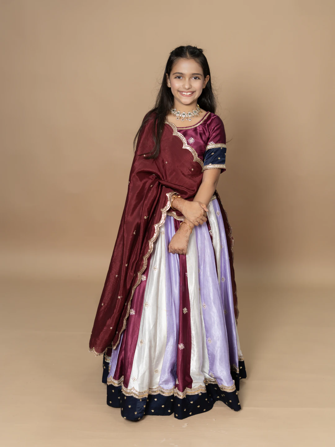 Lavender & Maroon Lehenga