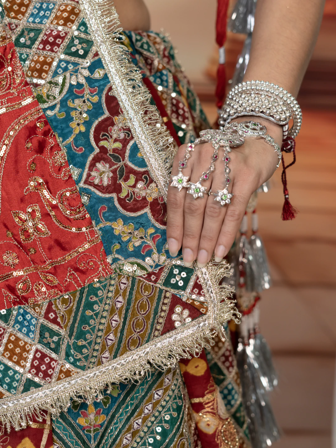 Multicolour Bridal Dress