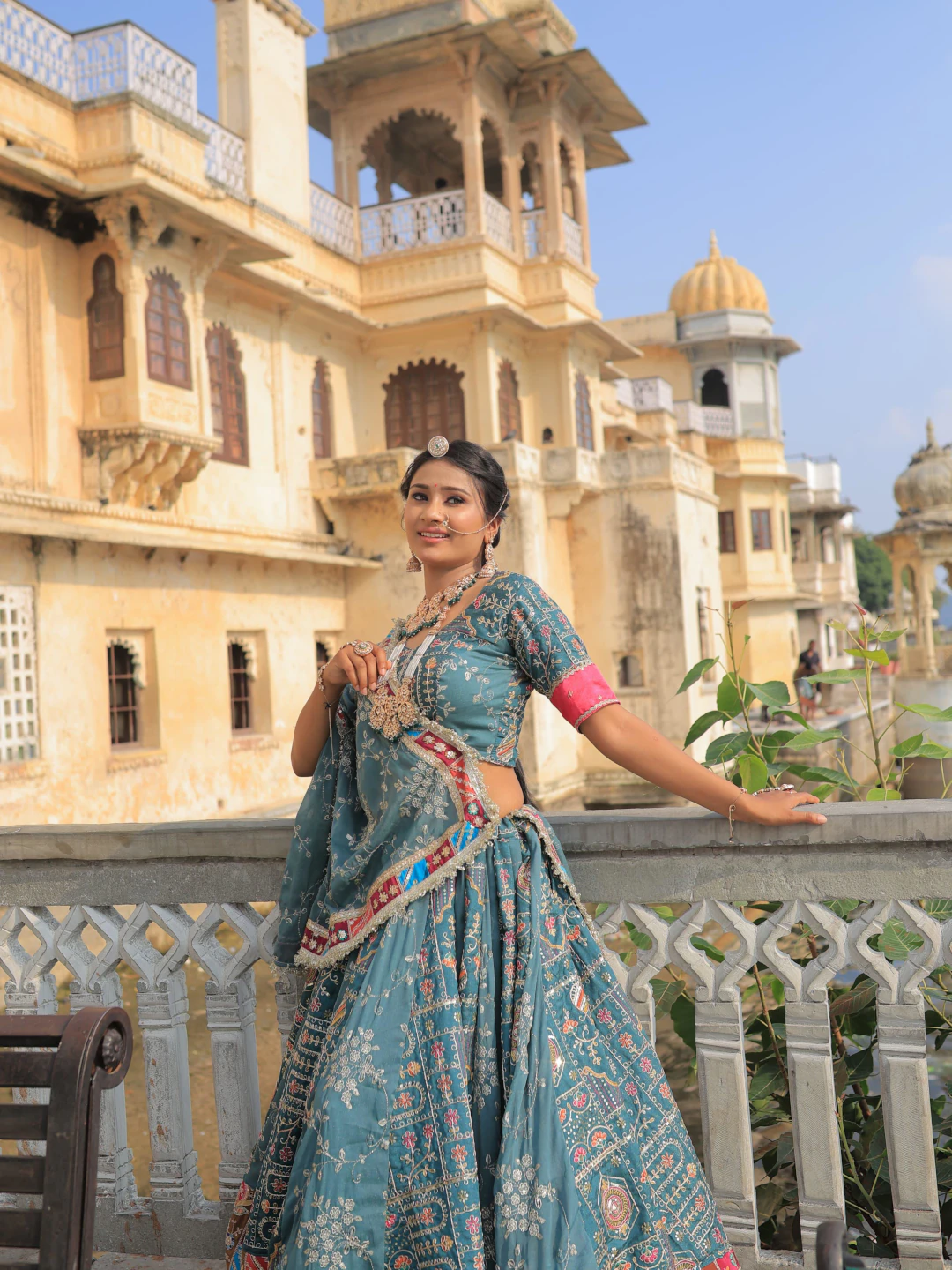 Traditional Dress in Turquoise