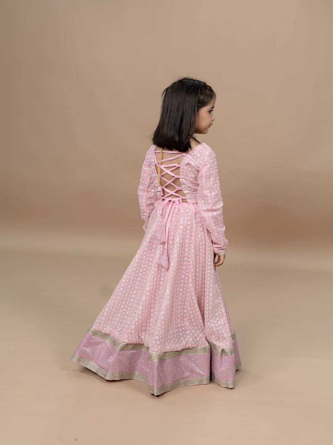 Pretty Blossom Kids Pink Lehenga Set